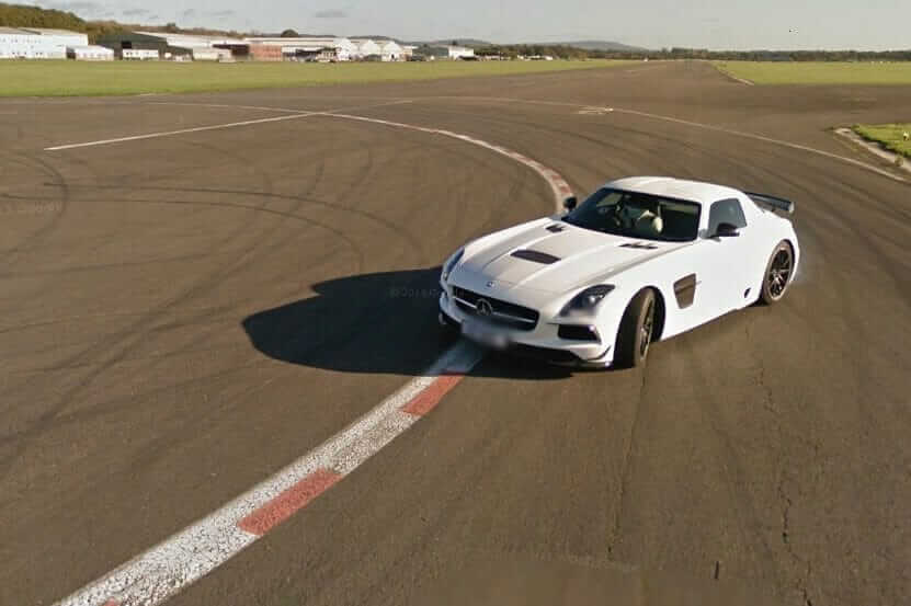 Google and the Stig on the Top Gear Test Track